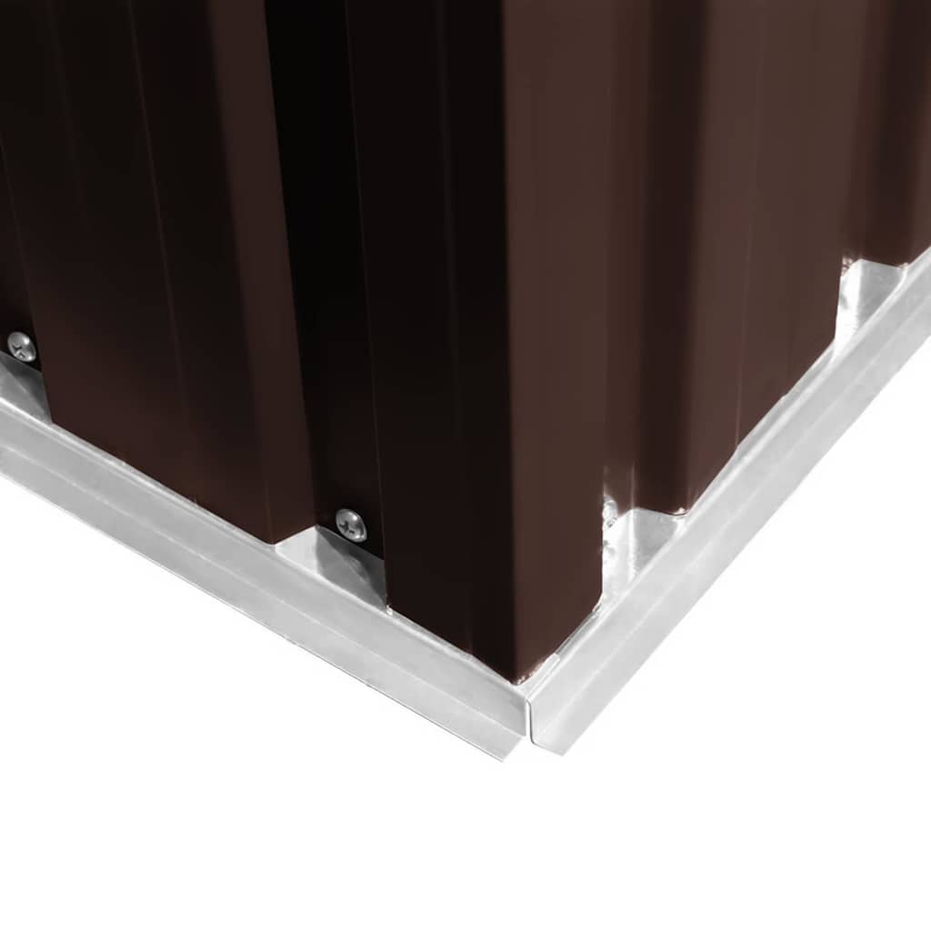 Spremište za vrt 204x132x186 cm čelik - smeđa, 1 - number 8.