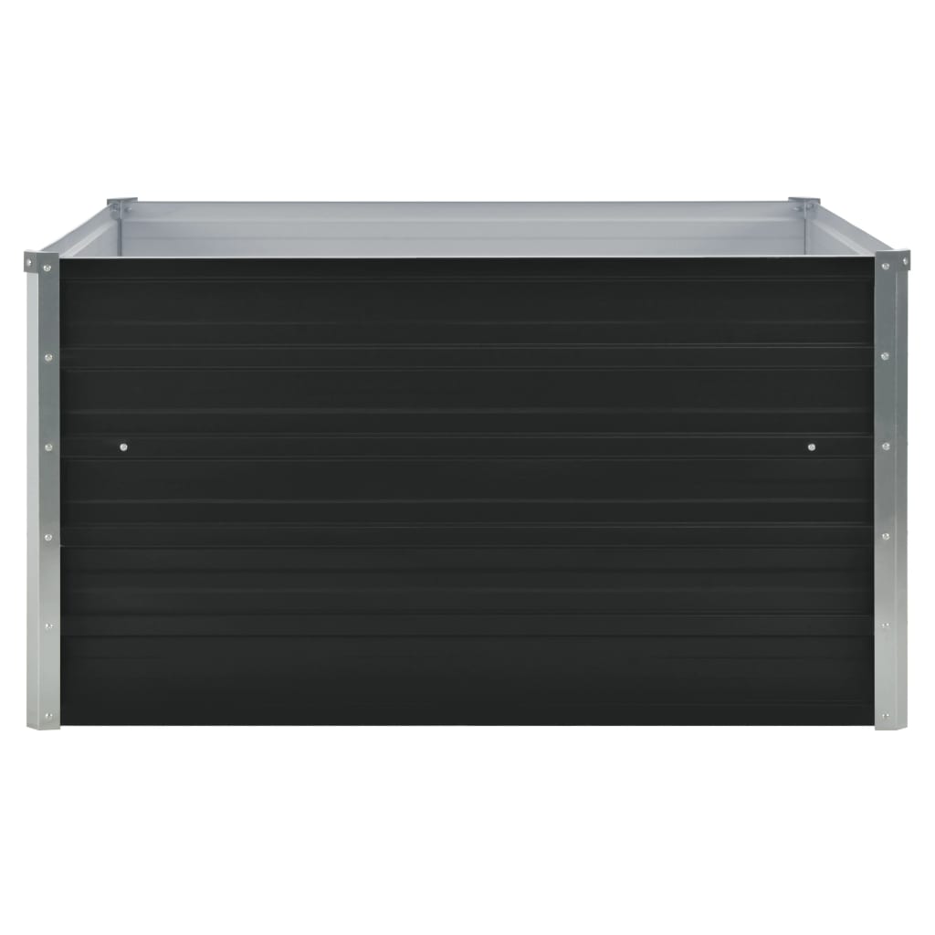 Forhøjet blomsterbed 100 x 100 x 45 cm galvaniseret stål grå - number 3.