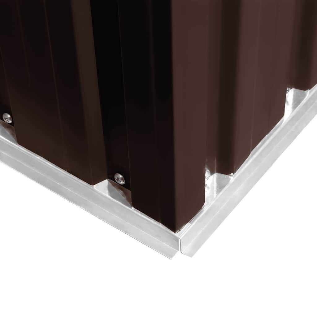 Opbevaringsskur til haven 194x121x181 cm stål brun - number 8.