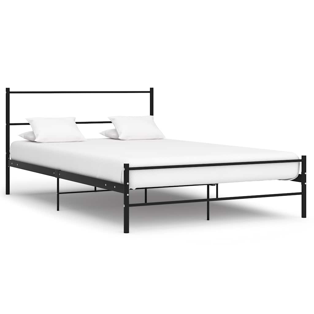 Bed frame metal - black, 160 x 200 cm - number 1.