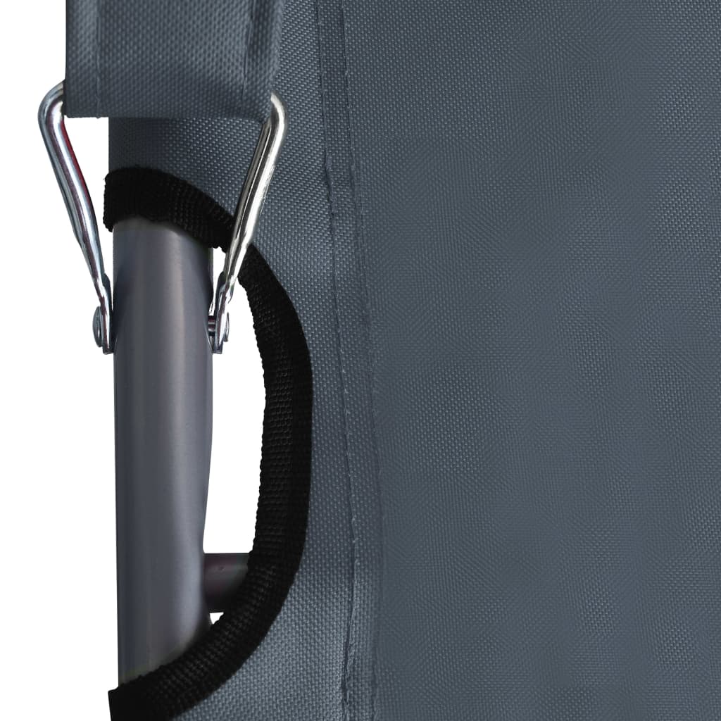 Foldbare strandstole stk. stof - grå, 2, 1 - number 6.