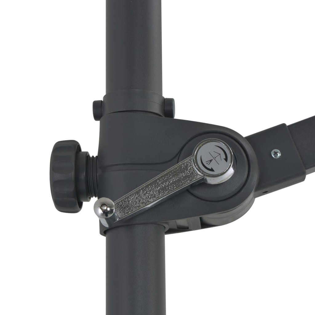 Hængeparasol 300 cm stålstang - sort, 300 x 255 cm, 1 - number 7.