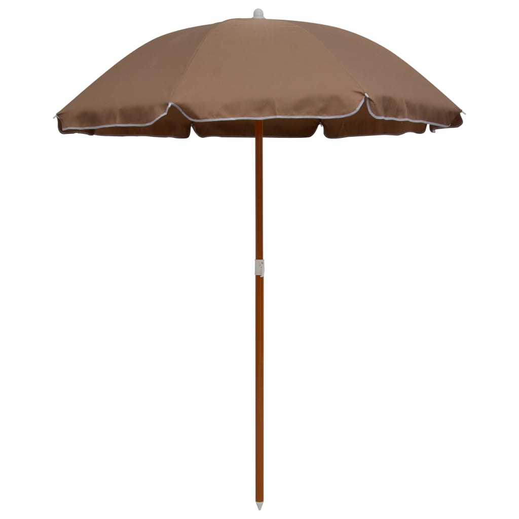 Parasol med stålstang 180 cm gråbrun - number 1.