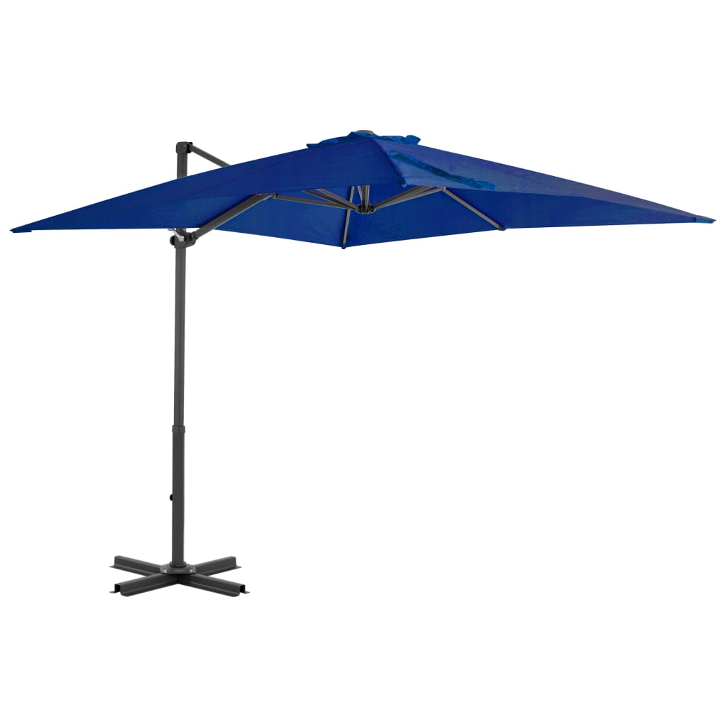 Parasol suspendu tige aluminium azur - bleu, 250 x 250 cm, 1 - number 1.