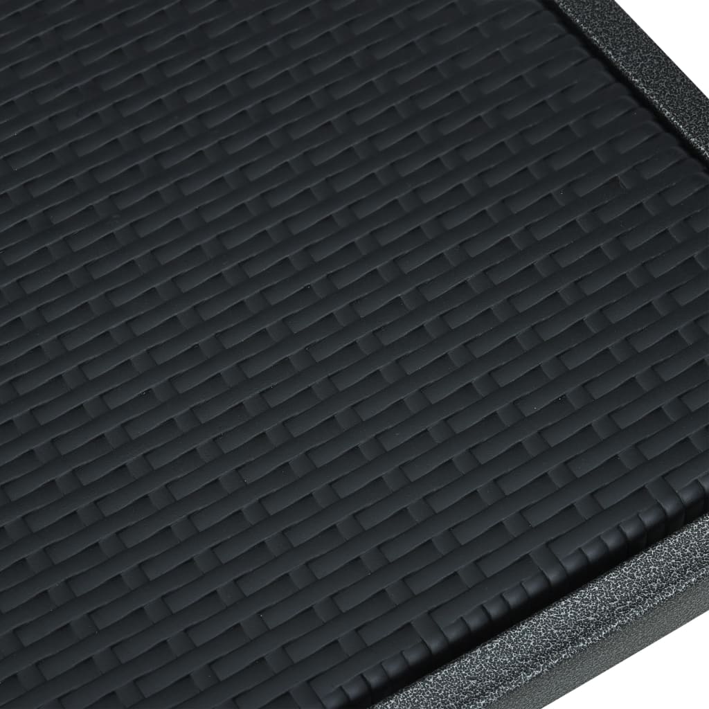 Havestole 4 stk. plastik rattanlook sort - number 8.