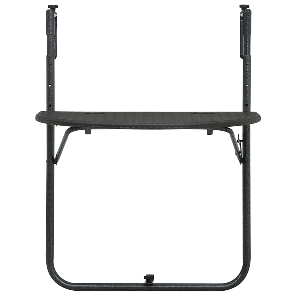 Hængende altanbord 60 x 64 x 83,5 cm plastik rattanlook brun - number 2.