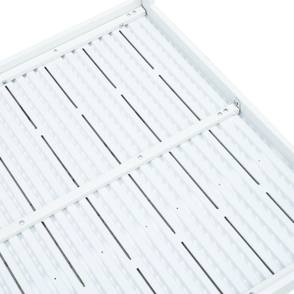 Stolik kawowy 78x78x74 cm hdpe imitacja drewna biały - number 6.