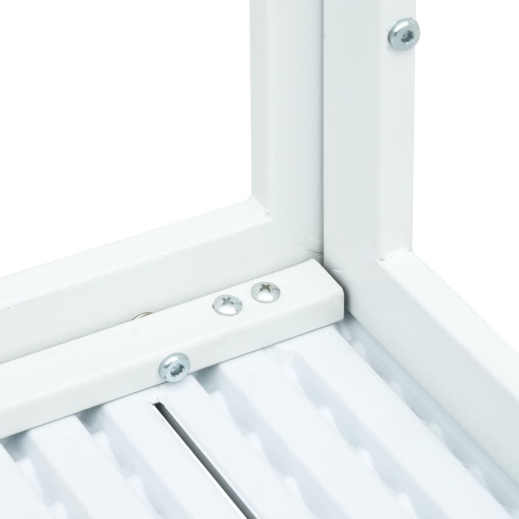 Stolik kawowy 78x78x74 cm hdpe imitacja drewna biały - number 7.