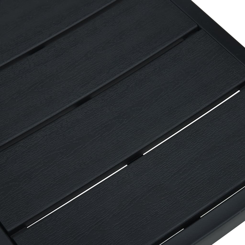 Krzesła ogrodowe szt. hdpe wygląd drewna - czarny, 4, 1 - number 8.