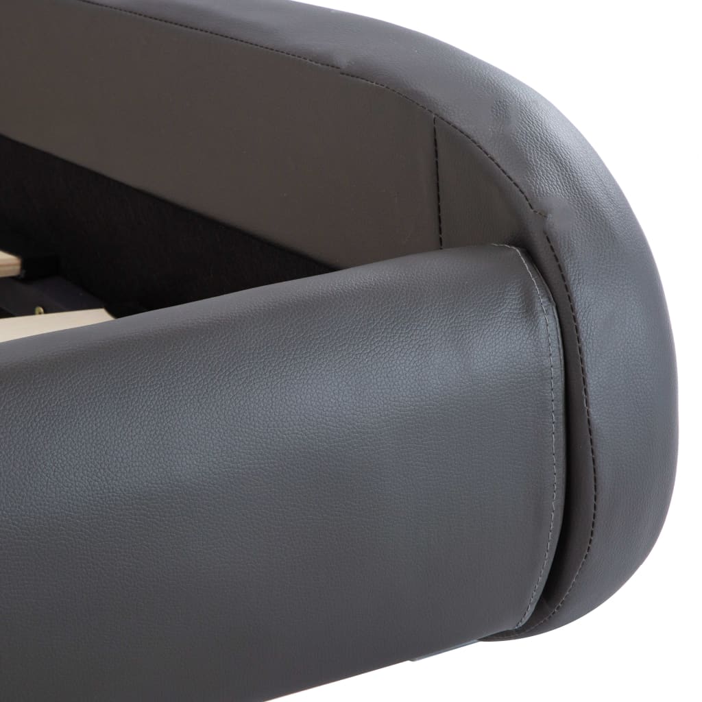 Rama łóżka z przegubami 100x200 cm skóra syntetyczna szara - number 6.