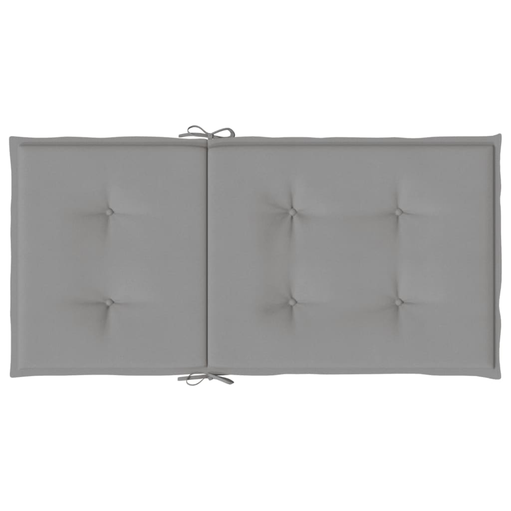 Stolehynde m. lav ryg stk. oxfordstof - grå, 100 x 50 x 3 cm, 4 - number 7.