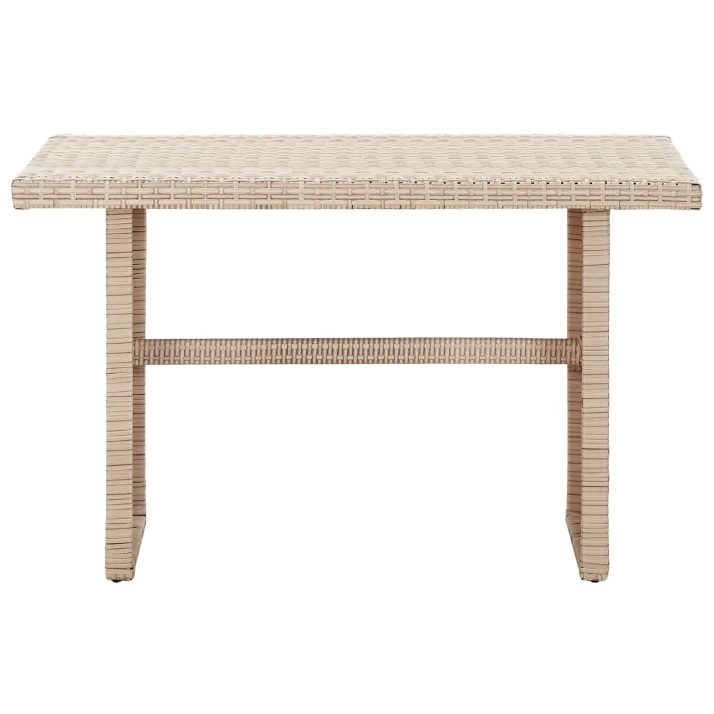 Hagebord 110x60x67 cm polyrattan beige - number 2.