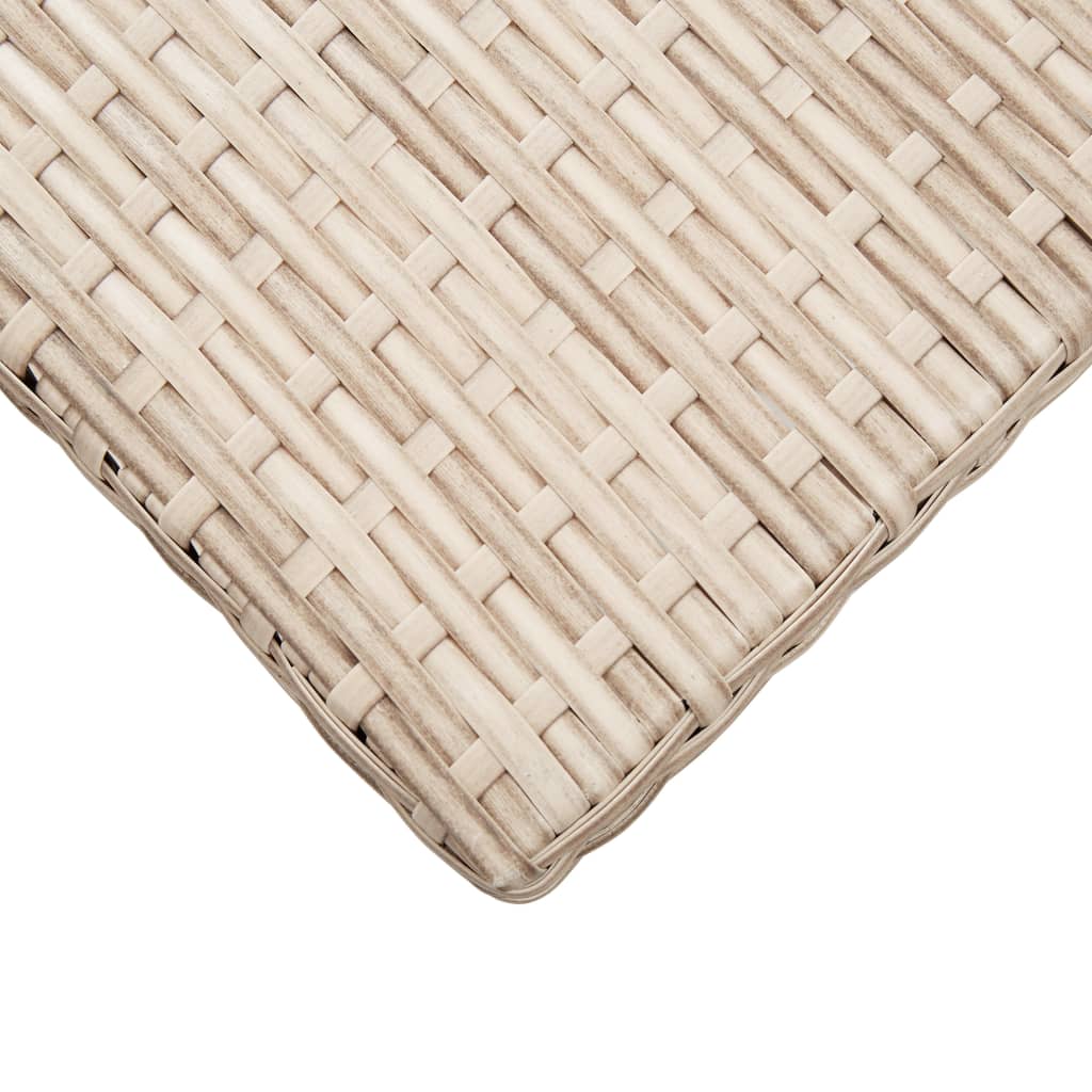 Hagebord 110x60x67 cm polyrattan beige - number 4.