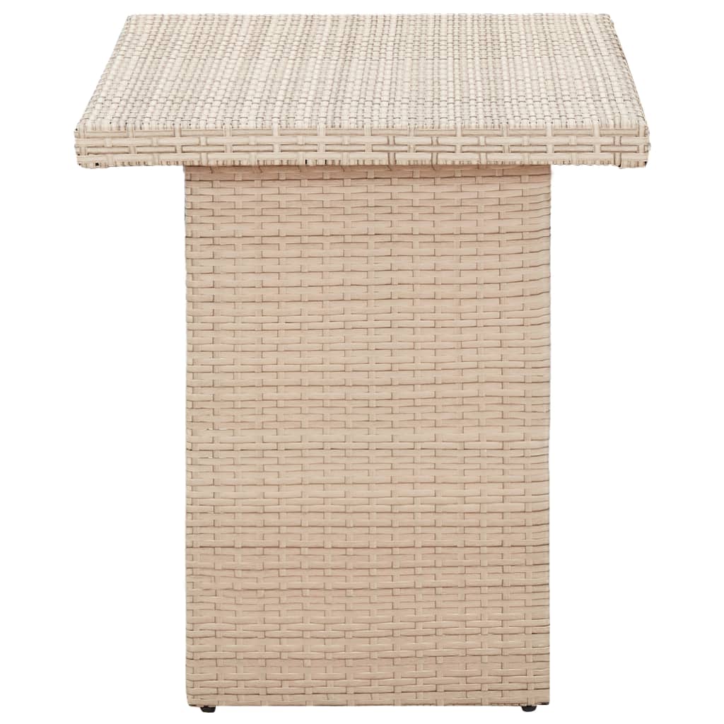 Hagebord 110x60x67 cm polyrattan beige - number 3.