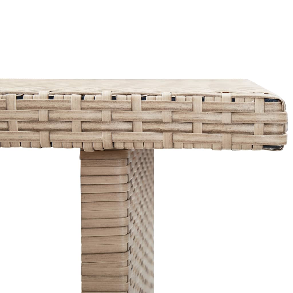 Hagebord 110x60x67 cm polyrattan beige - number 5.