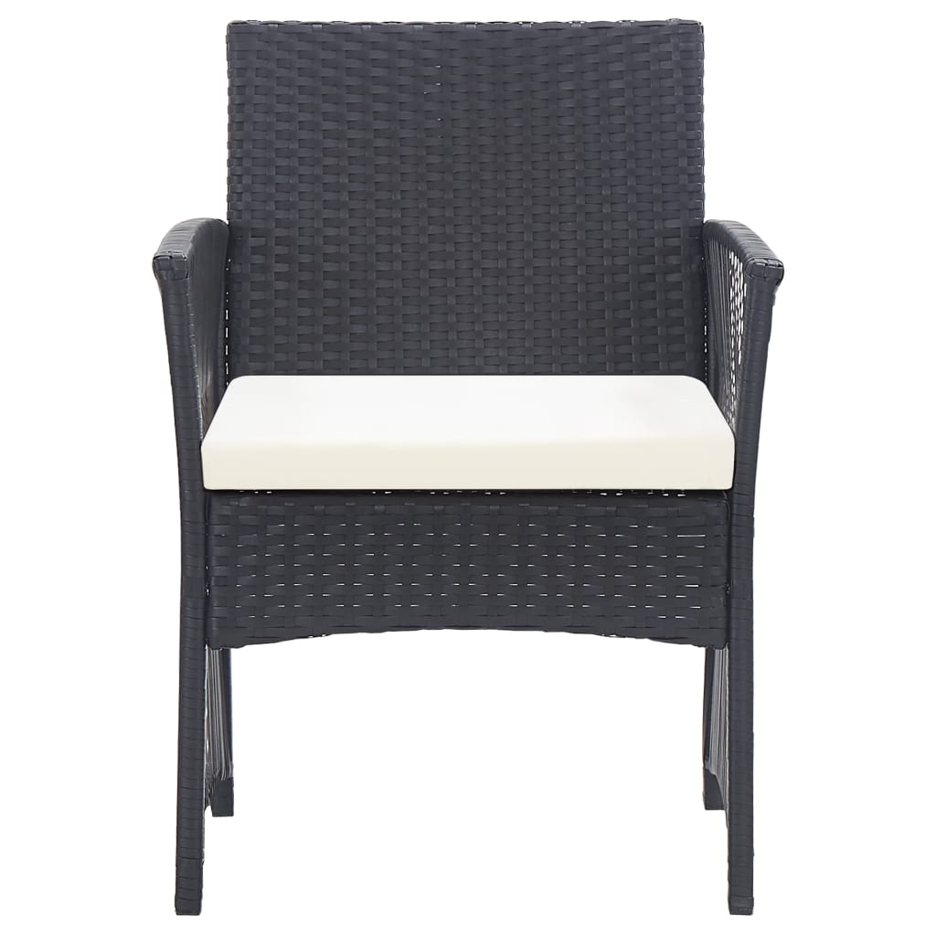 Dijelovi vrtne lounge garniture s jastukom poliratan - crni, 4 - number 8.