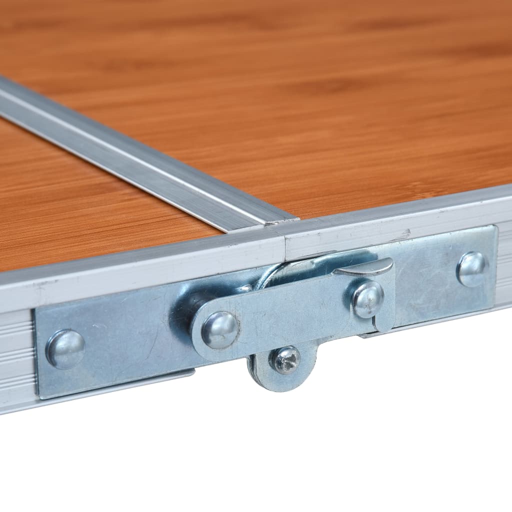 Sklopivi stol za kampiranje aluminij - smeđi, 120 x 60 cm, 1 - number 6.