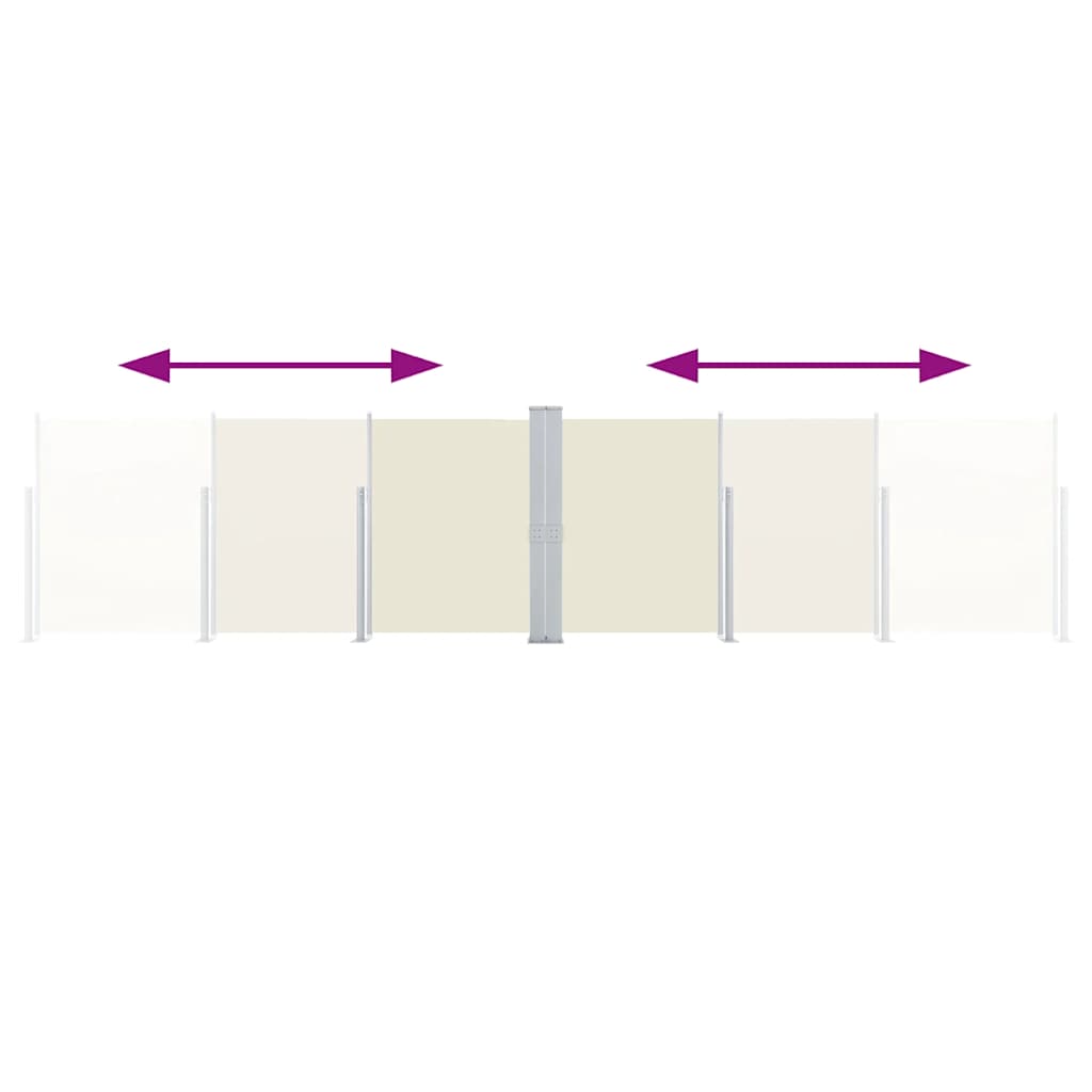 Dvostruka bočna tenda za terasu 170 x 600 cm crna - number 6.