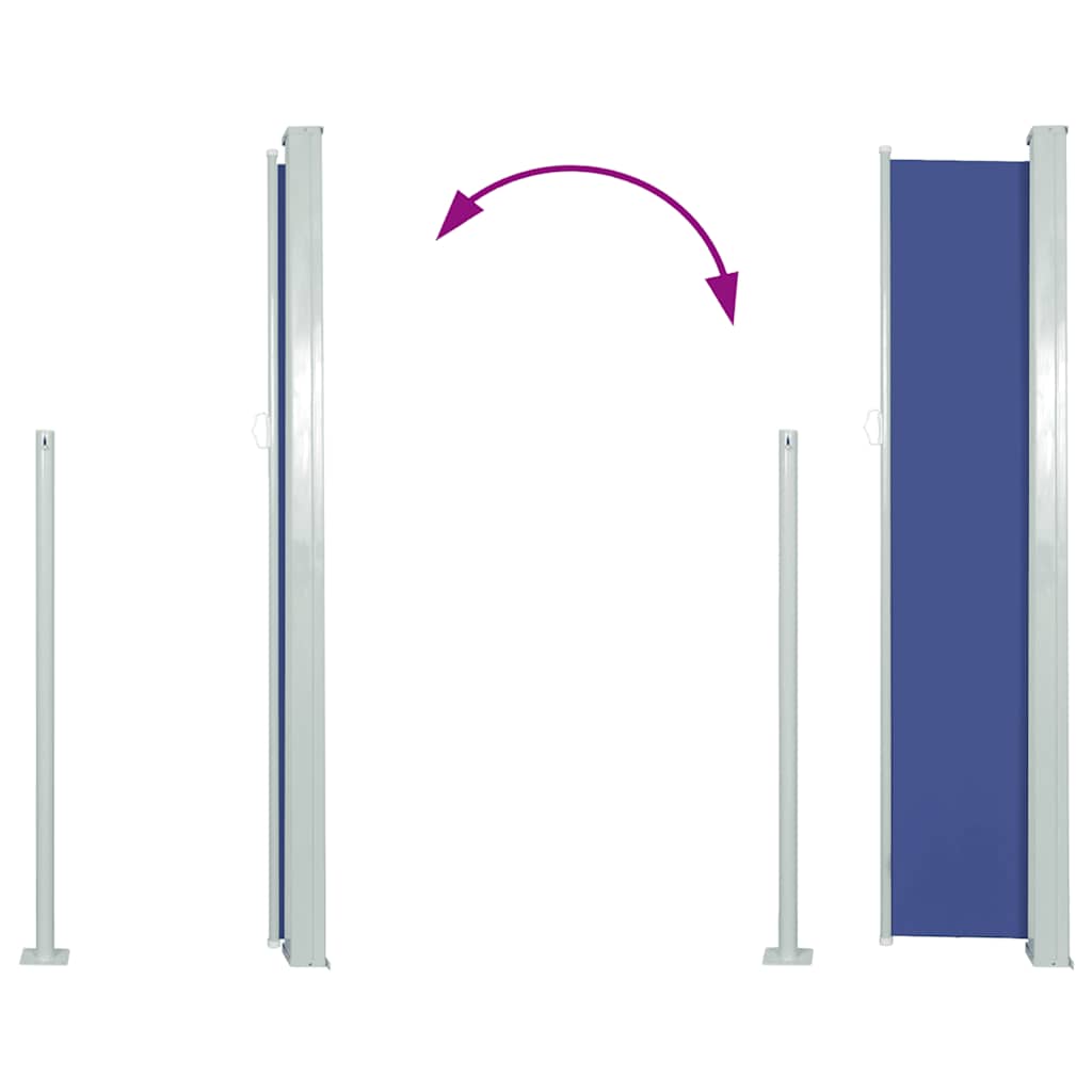 Kolanička bočna tenda na terasu 100 x 500 cm plava - number 7.