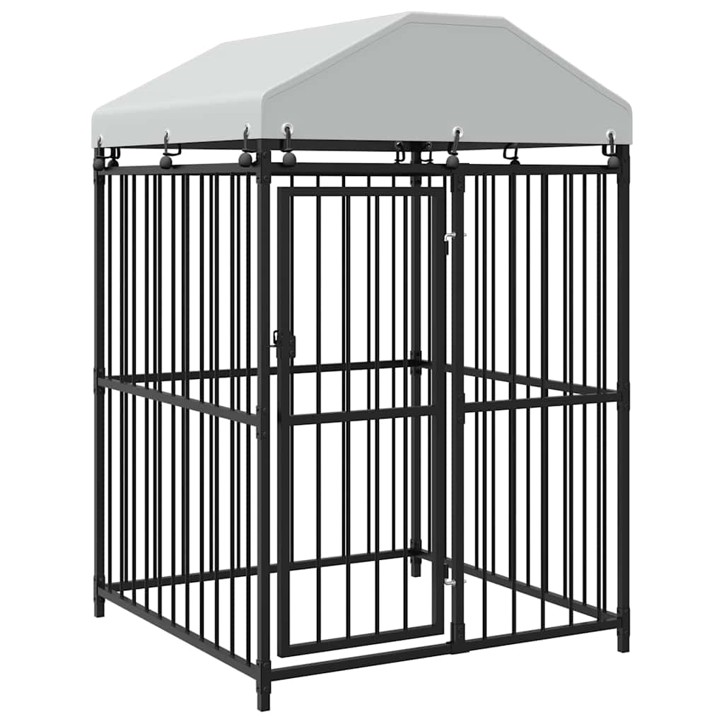 Cage pour chien d'extérieur avec toit 120x120x150 cm - toile en acier (100% polyéthylène), 120 x 120 x 150 cm (lxlxh), 115 x 115 x 150 cm (lxlxh) - number 1.