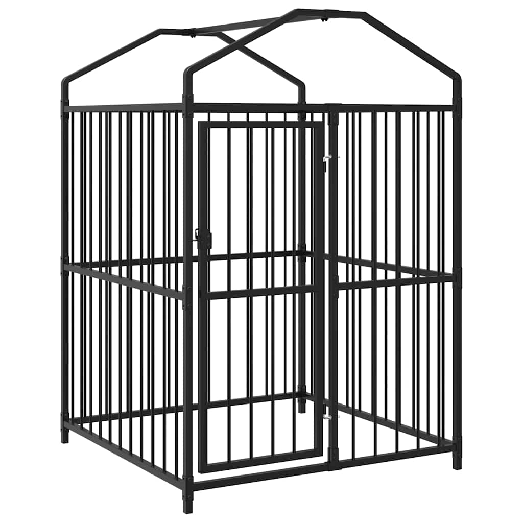 Cage pour chien d'extérieur avec toit 120x120x150 cm - toile en acier (100% polyéthylène), 120 x 120 x 150 cm (lxlxh), 115 x 115 x 150 cm (lxlxh) - number 2.