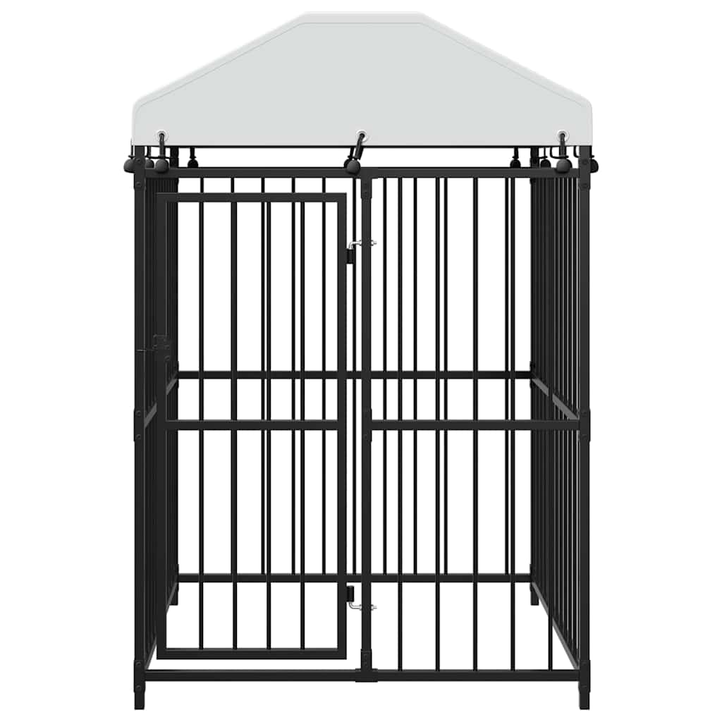 Cage pour chien d'extérieur avec toit 120x120x150 cm - toile en acier (100% polyéthylène), 120 x 120 x 150 cm (lxlxh), 115 x 115 x 150 cm (lxlxh) - number 3.