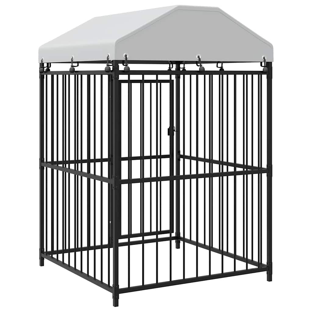 Cage pour chien d'extérieur avec toit 120x120x150 cm - toile en acier (100% polyéthylène), 120 x 120 x 150 cm (lxlxh), 115 x 115 x 150 cm (lxlxh) - number 5.