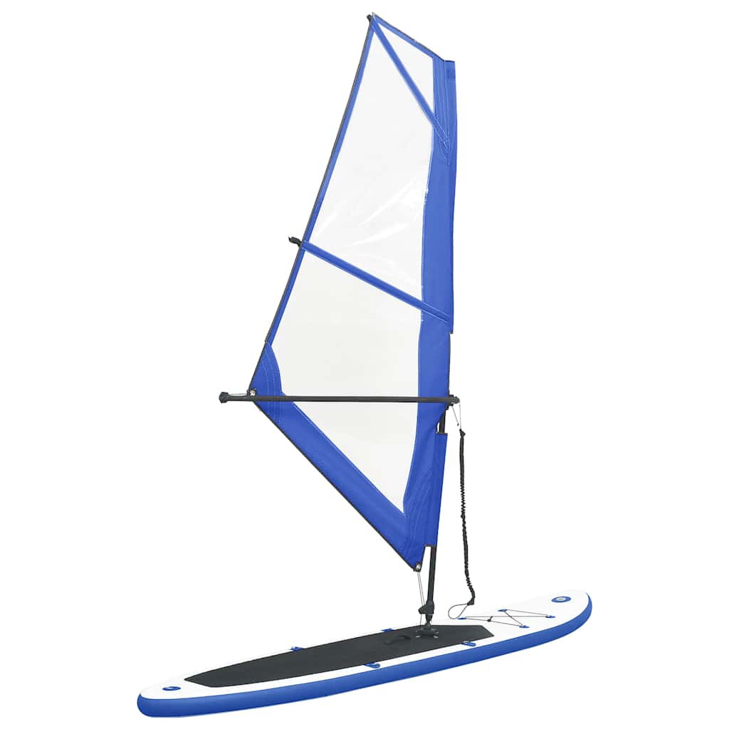 Oppusteligt paddleboard med sejl og hvid - blå, 330 x 72 x 10 cm - number 1.