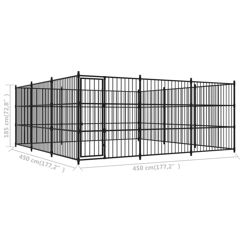 Cage pour chien d'extérieur 450 x 450 x 185 cm - number 5.