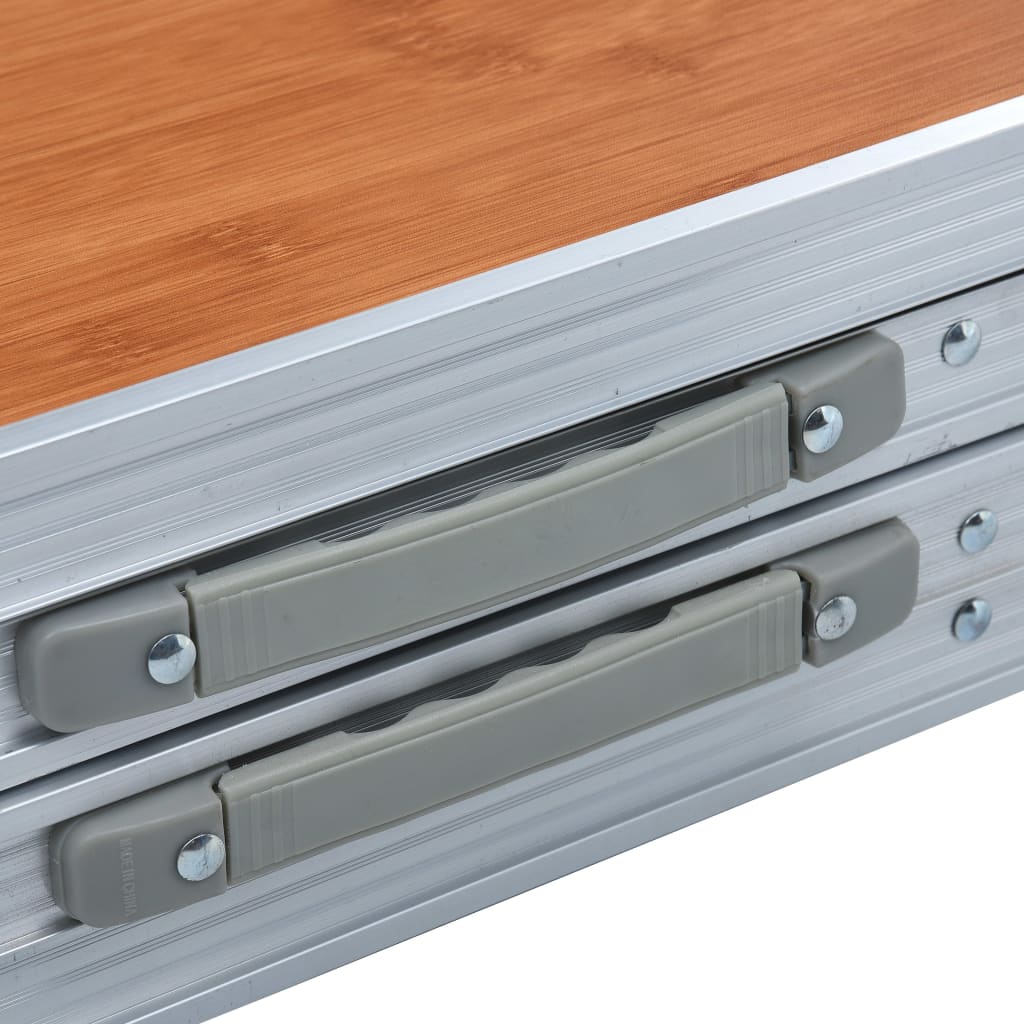 Foldbart campingbord aluminium 240 x 60 cm - number 7.