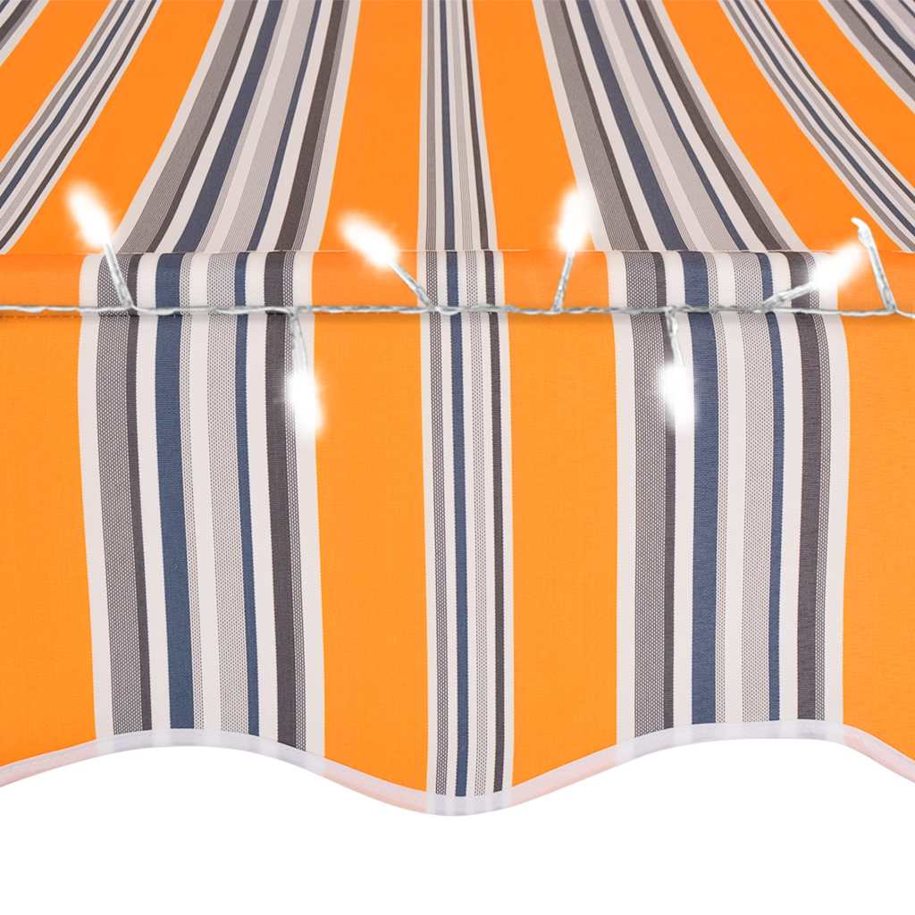 Awning with led light manual operation yellow and - anthracite grey, 1, 100 cm - number 5.