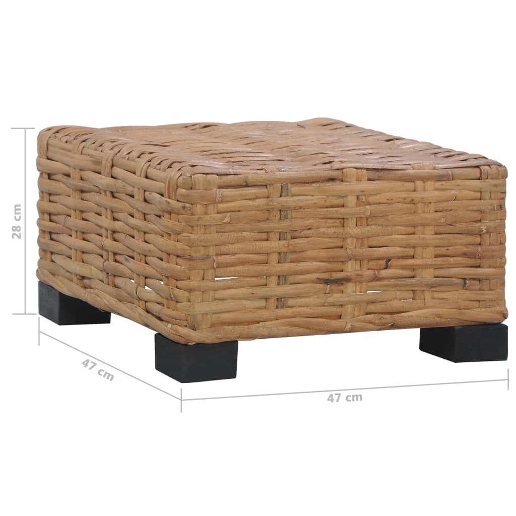 Sofaborde 47 x 47 x 28 cm naturlig rattan - number 6.