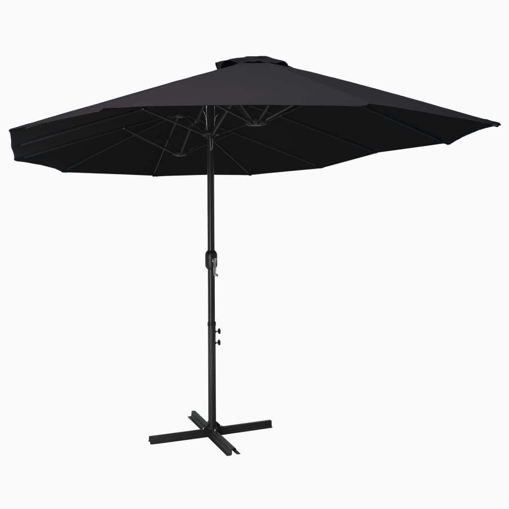 Parasol med aluminiumsstang 460x270 cm sort - number 1.