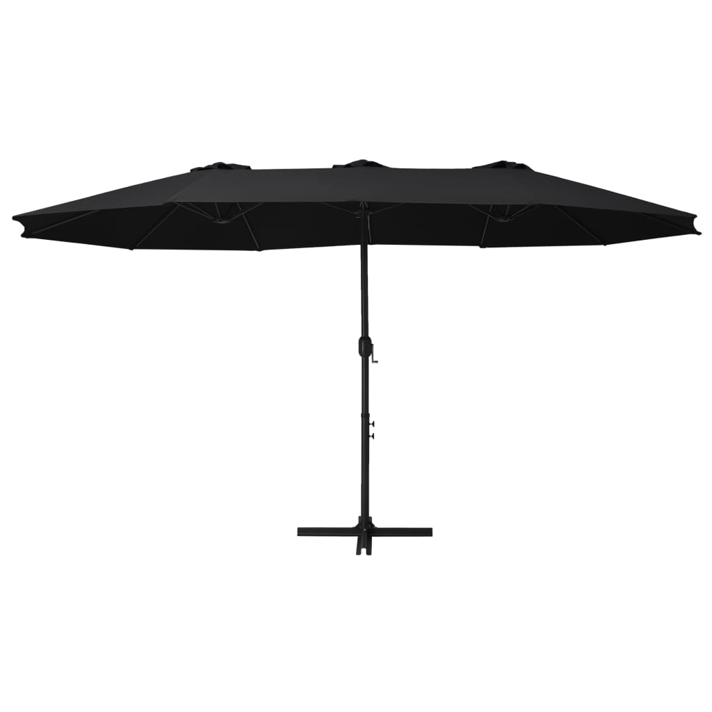 Parasol with aluminum pole 460x270 cm - black, 1 - number 2.