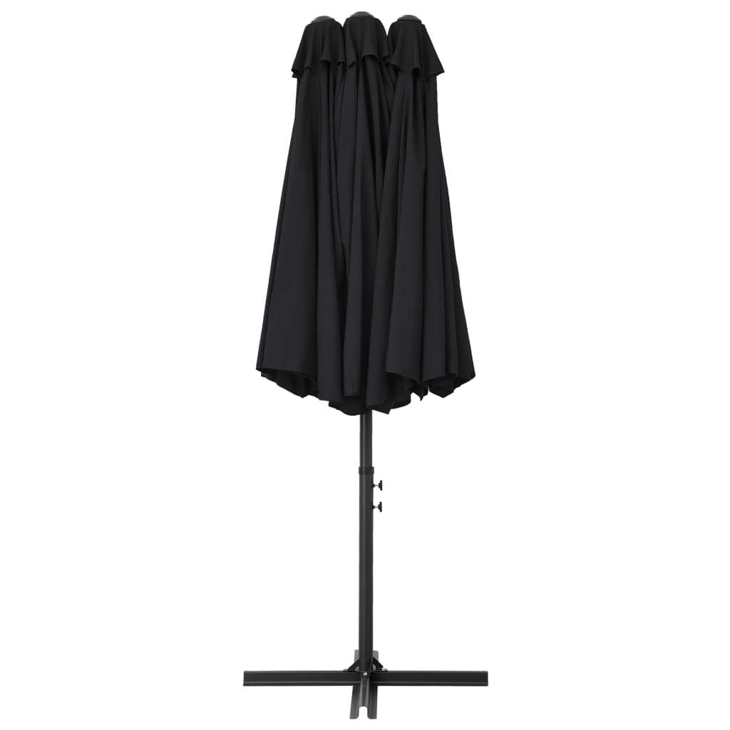 Parasol with aluminum pole 460x270 cm - black, 1 - number 4.
