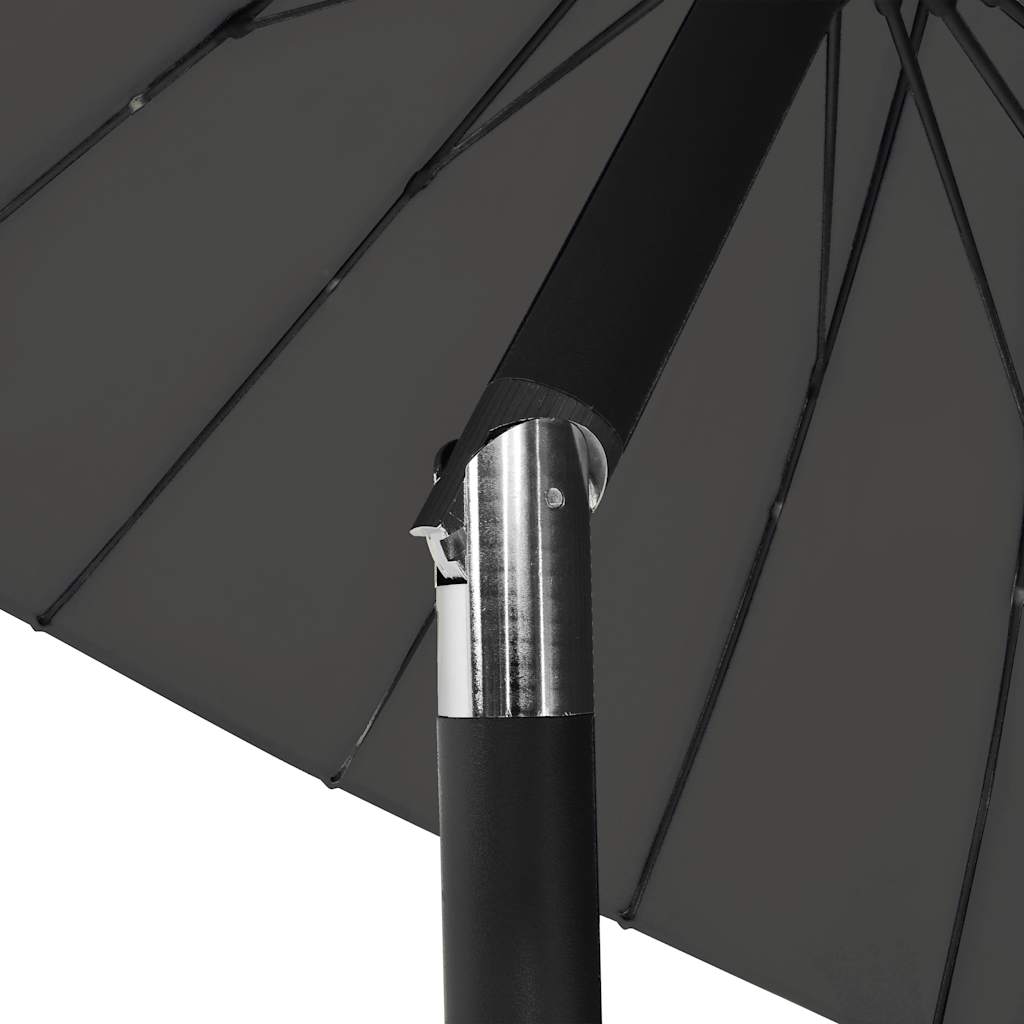 Parasol med aluminiumstang 270 cm antracitgrå - number 6.