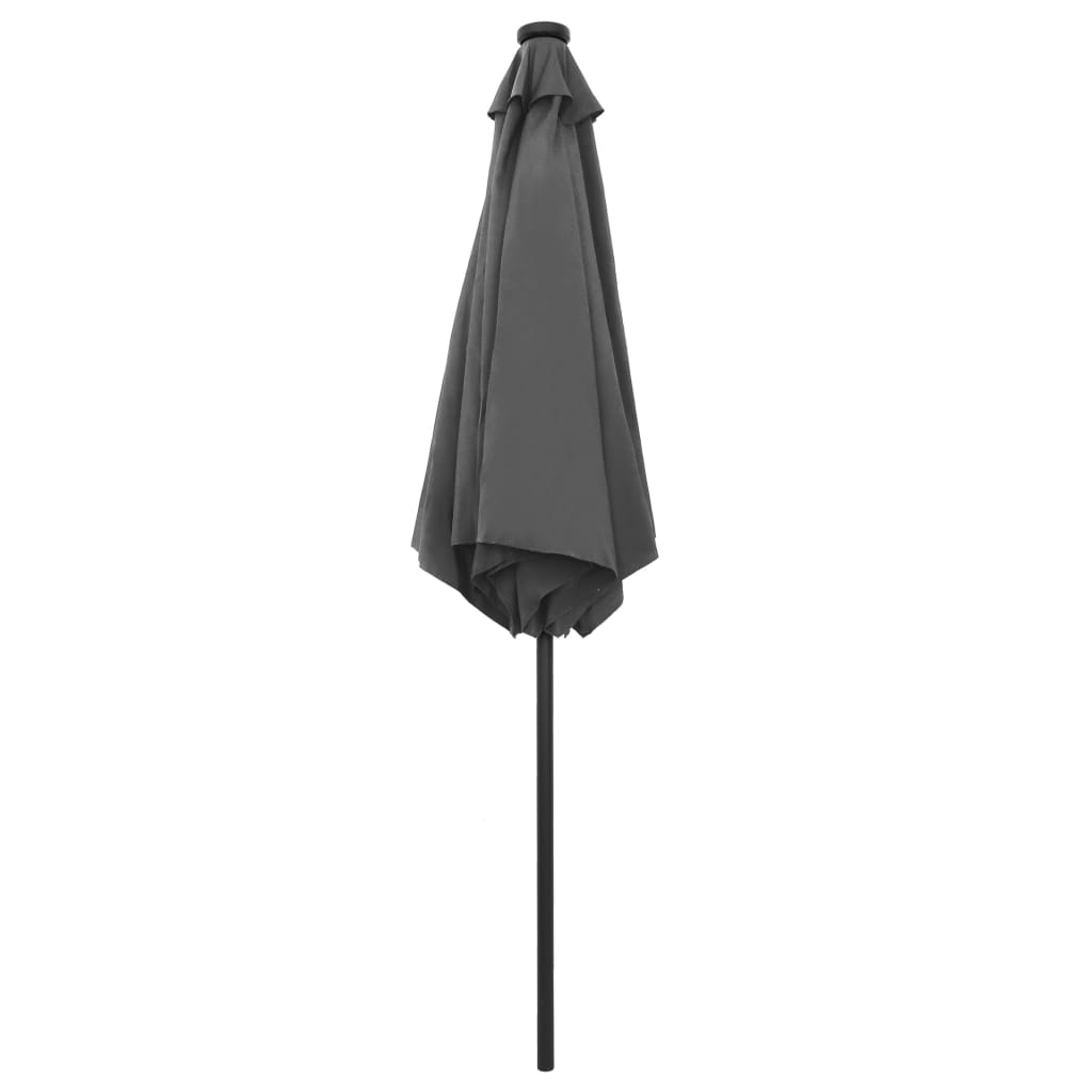 Parasol with led light and aluminum pole 270 cm anthracite grey - number 4.