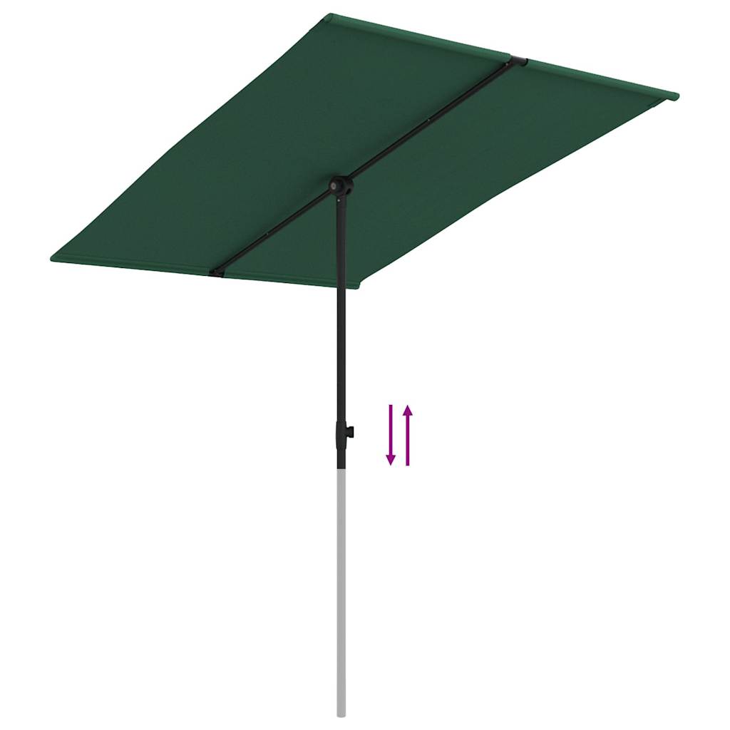 Garden parasol with aluminum bar 2x1.5 m - green, 200 x 150 cm, 1 - number 7.