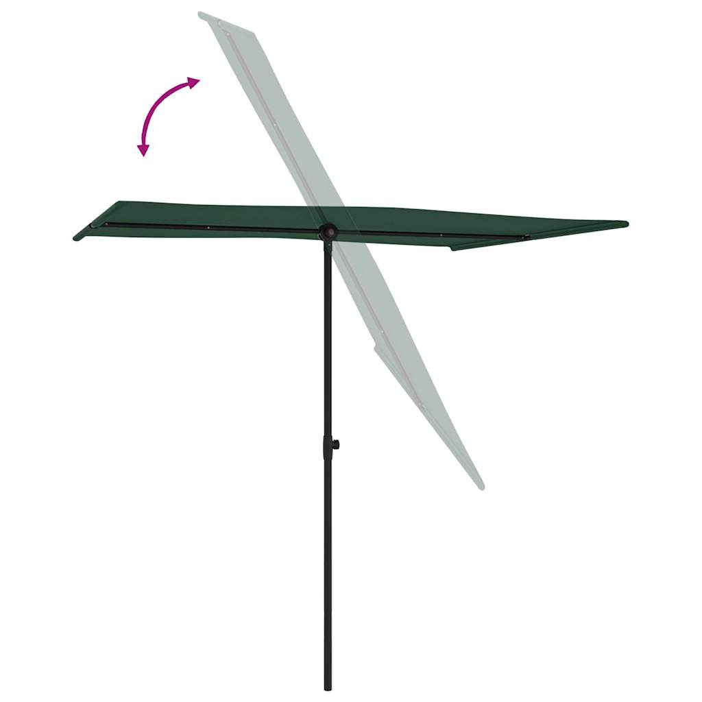 Garden parasol with aluminum bar 2x1.5 m - green, 200 x 150 cm, 1 - number 6.