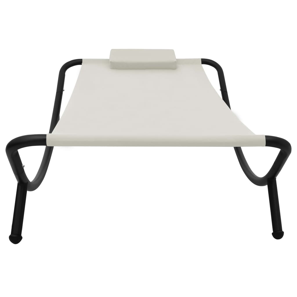 Liggestol 200x90 cm stål cremefarvet - number 4.