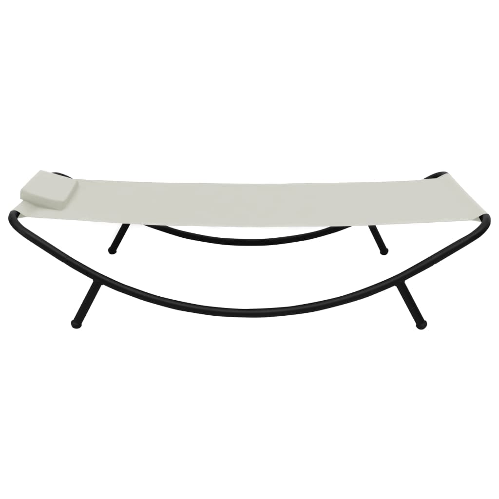 Liggestol 200x90 cm stål cremefarvet - number 3.