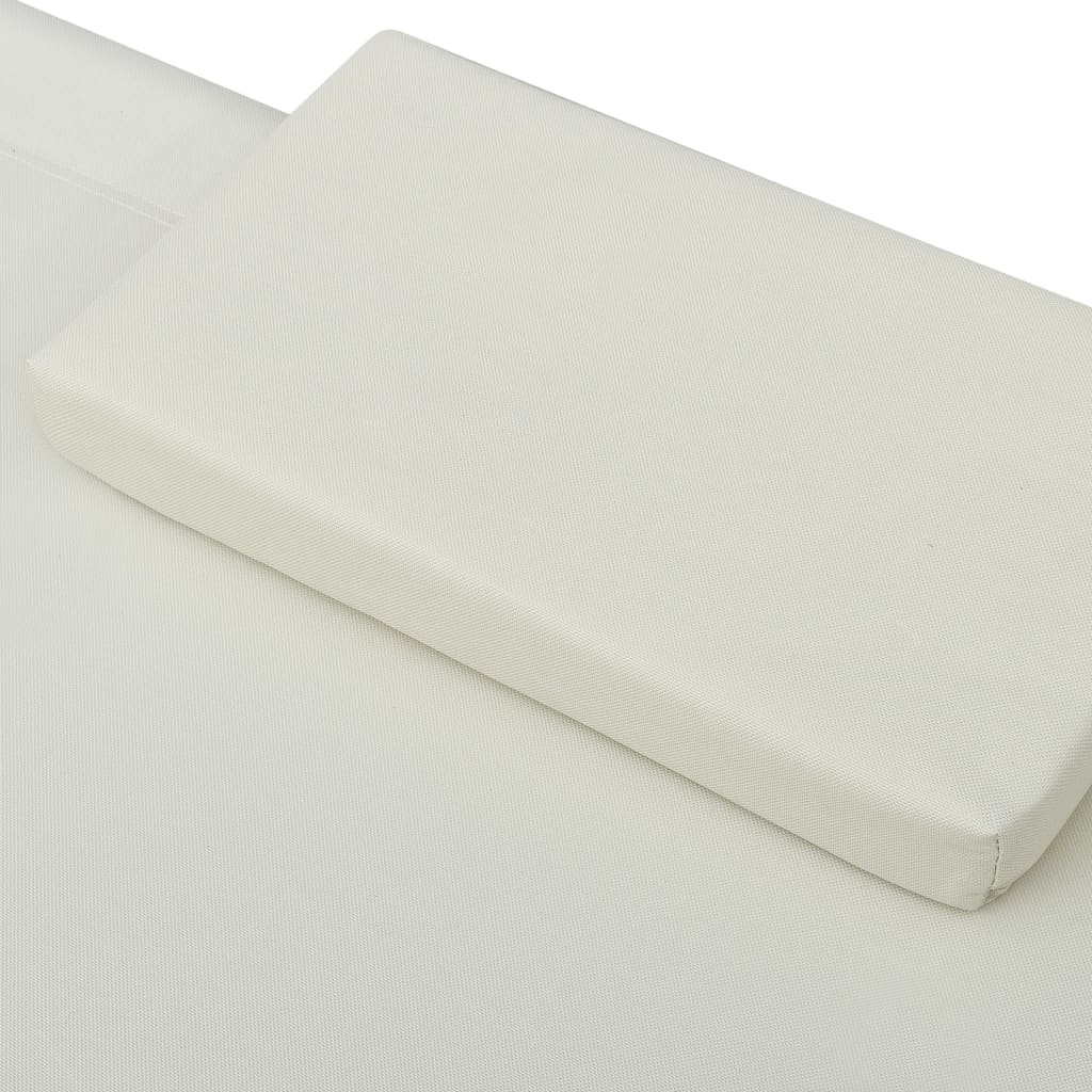 Liggestol 200x90 cm stål cremefarvet - number 5.