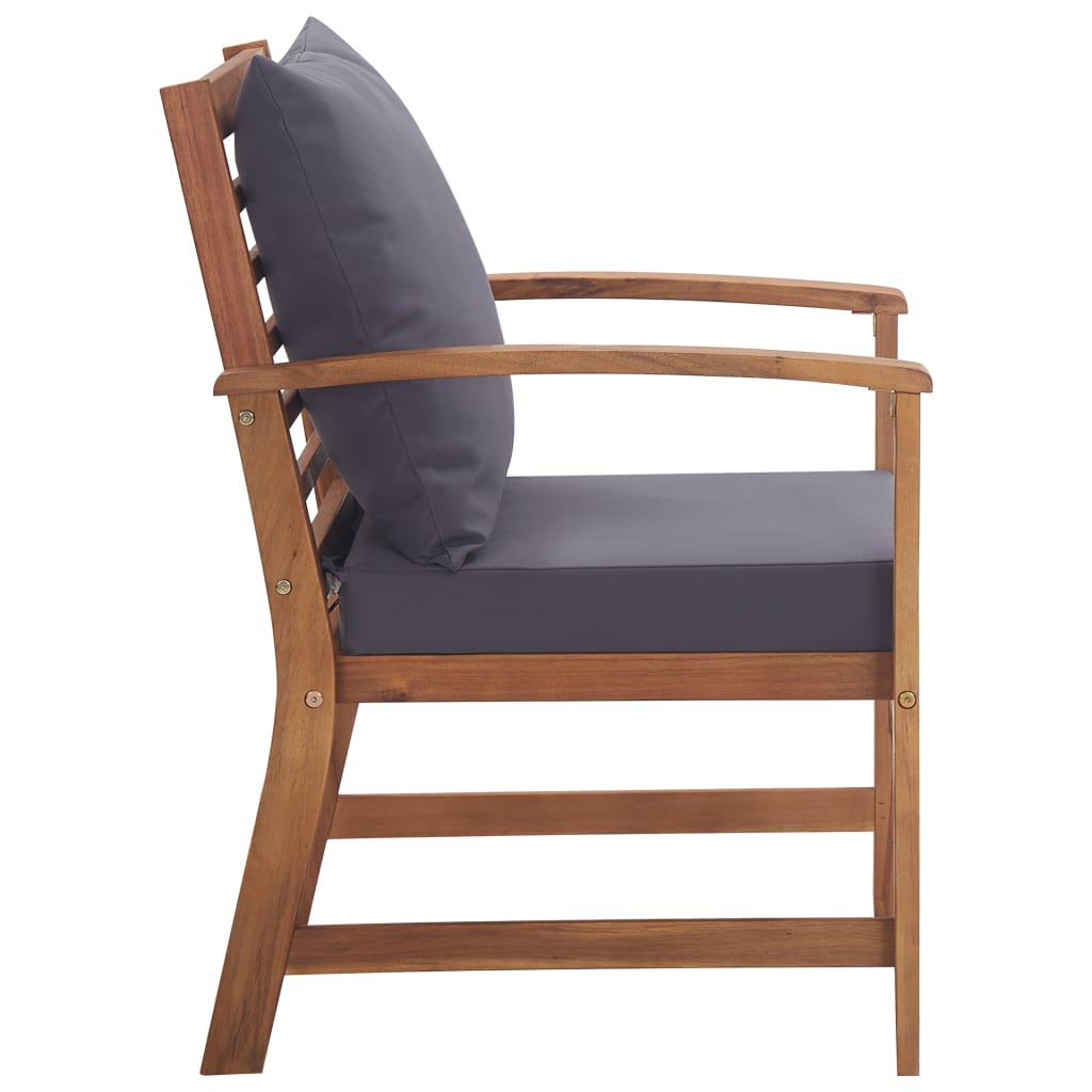 Vrtna garnitura 4 dijela s jastucima od punog bagremovog drva - number 11.