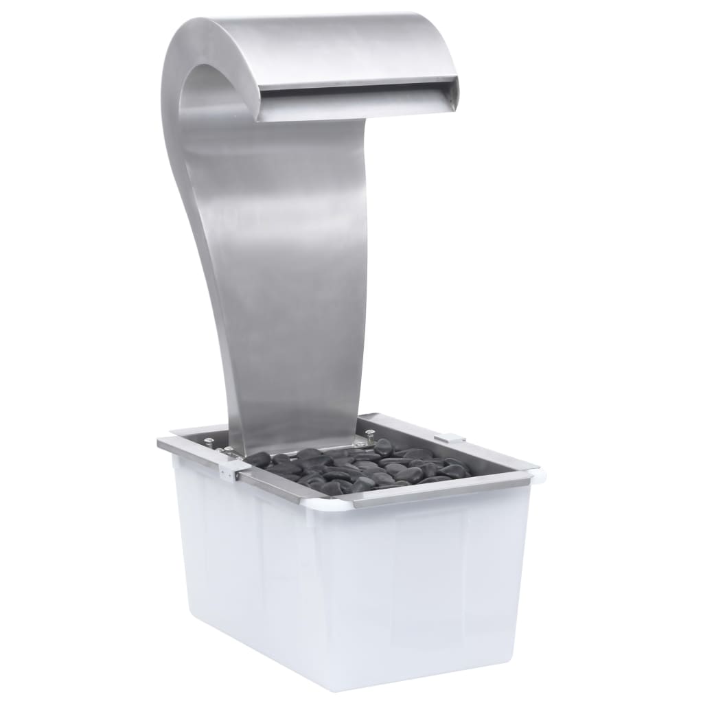 Havespringvand 52,4x34,2x82 cm rustfrit stål sølvfarvet - number 2.