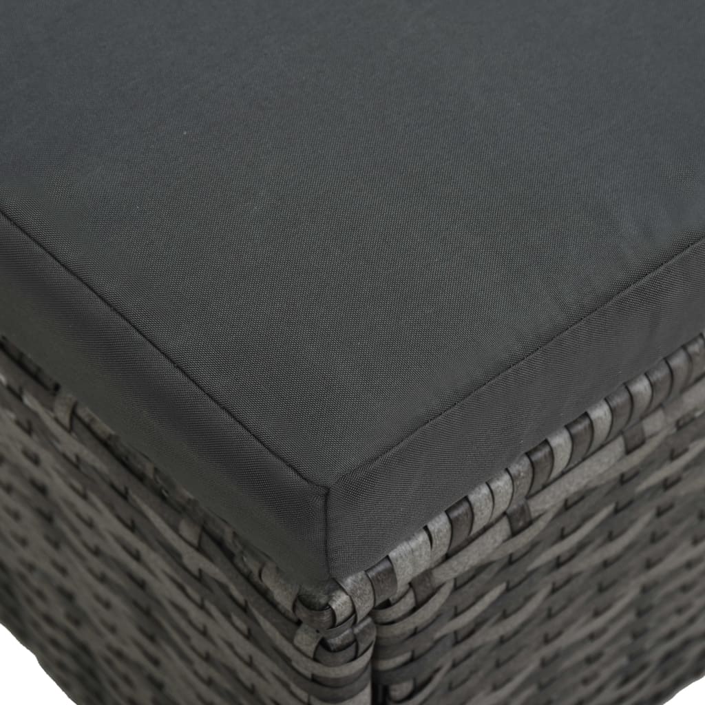 Hagesalongsett 4 deler med puter polyrattangrå - number 9.