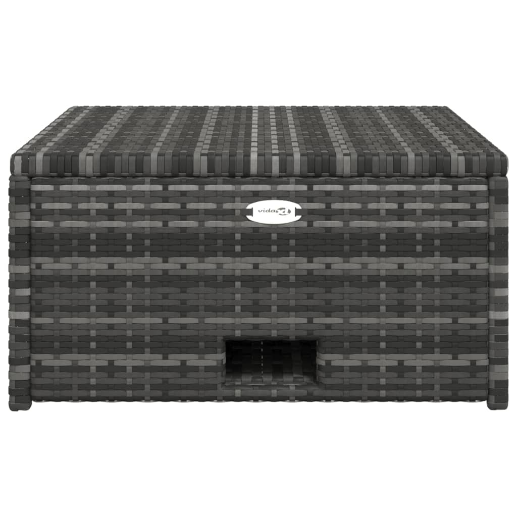 Haveloungesæt 4 dele med hynder polyrattan grå - number 11.