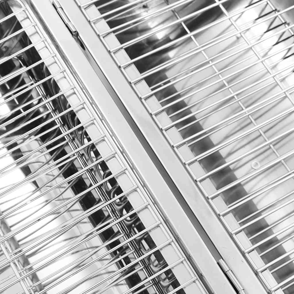 Transportabel bordgrill med dobbelt grillrist rustfrit stål - number 9.