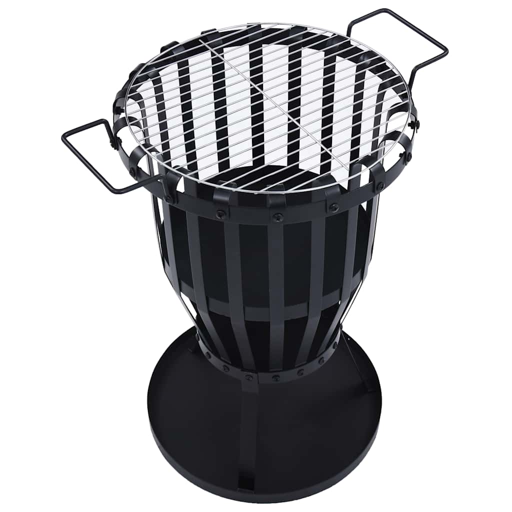 Brasero de jardin avec grille 47,5 cm en acier - number 3.