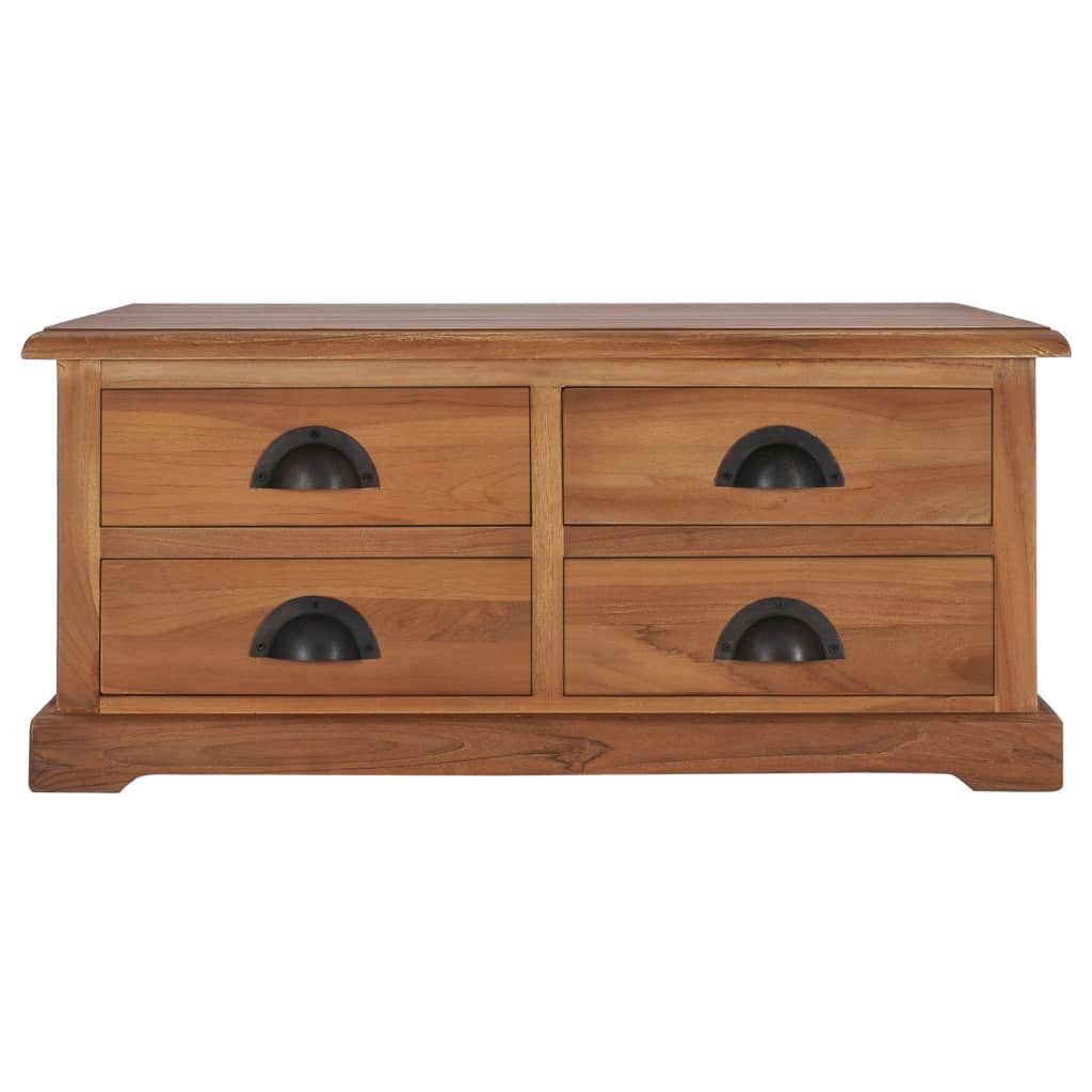 Stolik kawowy 68 x 68 x 30 cm lite drewno tekowe - number 2.