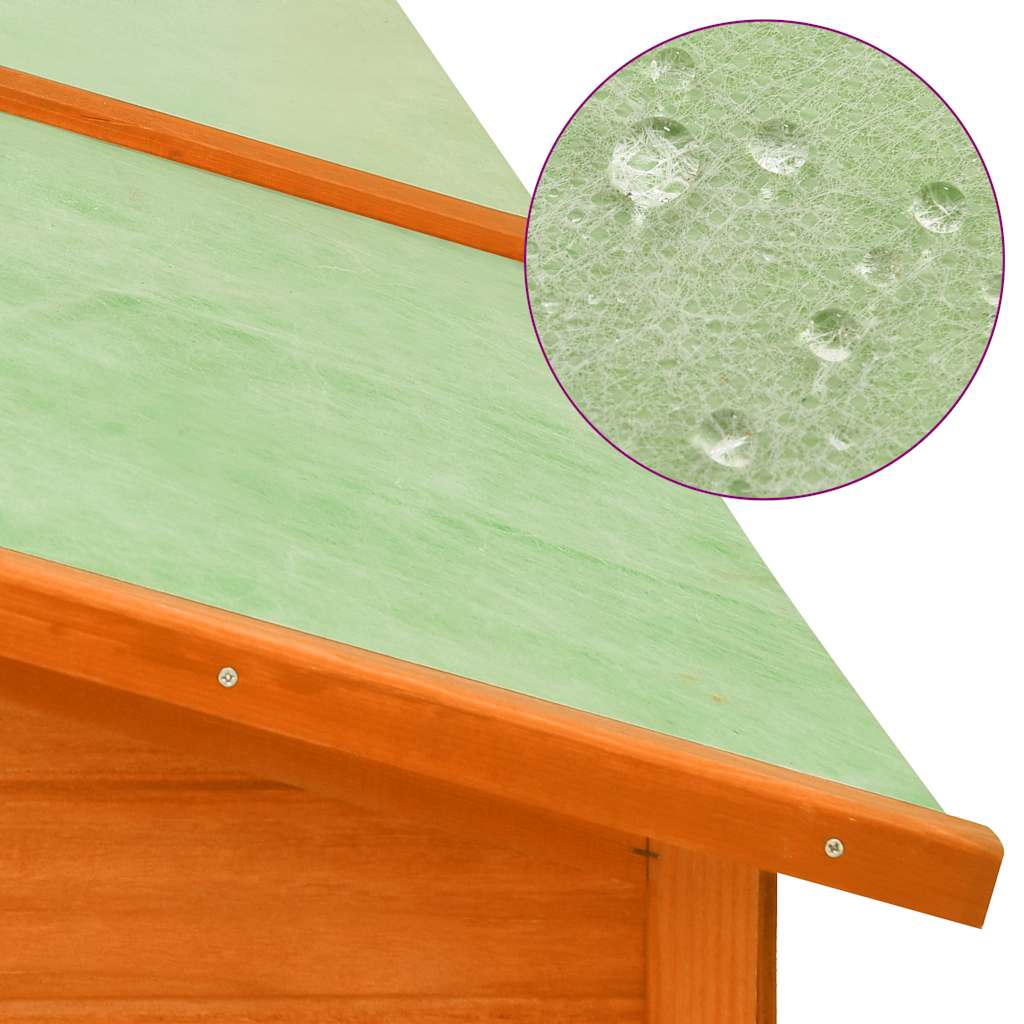 Cage à lapin d'extérieur avec enclos en pin massif - marron - number 5.